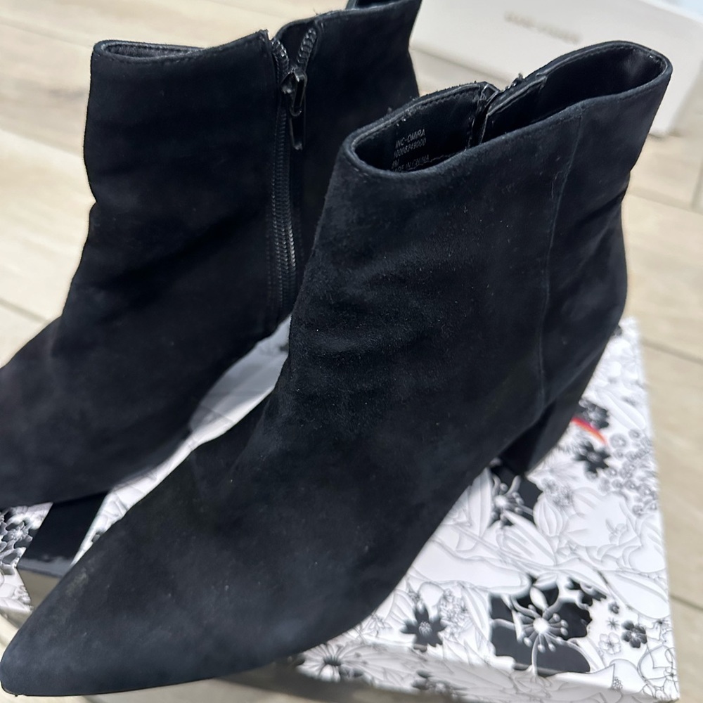 INC International Concepts Black Suede Boots
